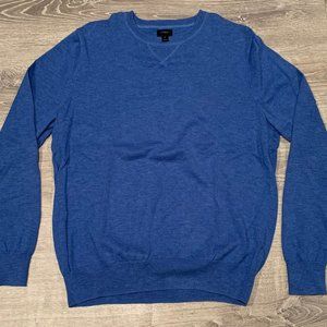J. Crew, long sleeve cotton sweater, medium, blue